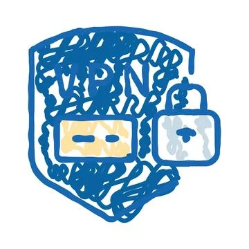 Vpn shield protecting online privacy and data security Stock Illustration