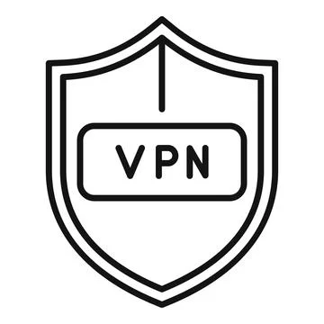 Vpn shield protecting private data online Stock Illustration