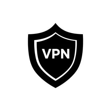 VPN shield security remote work privacy icon Stock Illustration