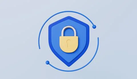 VPN slider button, Antivirus badge, Internet fraud security safe Illustrazione stock