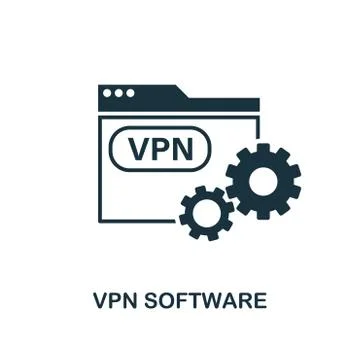 Vpn Software icon. Creative element design from icons collection. Pixel perfe Stock Illustration