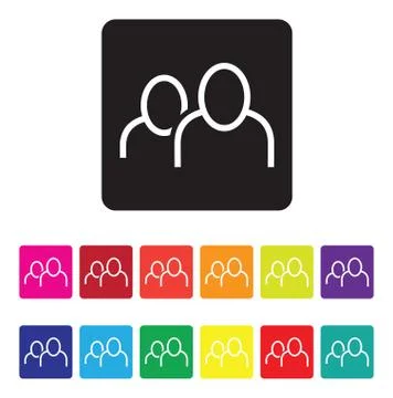 Vpn support icon set Stock Illustration