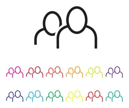 Vpn support icon set Stock Illustration