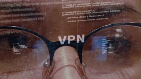 VPN text on background of developer Stock Footage 152449564