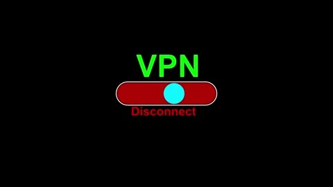 VPN Toggle Switch with Green Text and Red Disconnect Button virtual private.. 動画素材 321586076