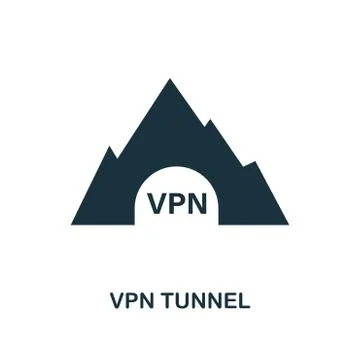 Vpn Tunnel icon. Creative element design from icons collection. Pixel perfect Stock Illustration