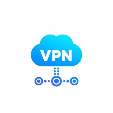 VPN vector icon with cloud Stock Illustration