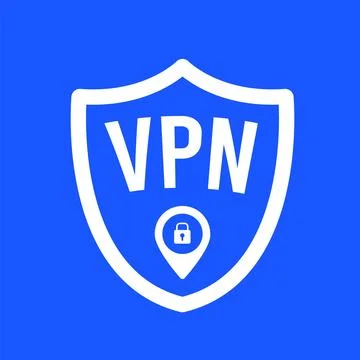 VPN vector icon concept: virtual private network service shield sign in a flat Stock Illustration