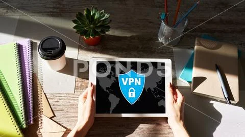 VPN - Virtual perivate network. Internet conncetion privacy concept. Stock Photos
