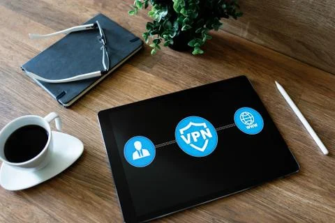 VPN - Virtual perivate network. Internet conncetion privacy concept. Stock-Fotos