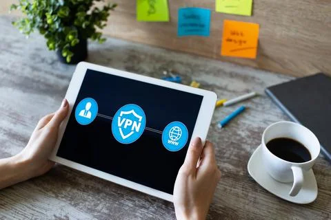 VPN - Virtual perivate network. Internet conncetion privacy concept. Stock-Fotos