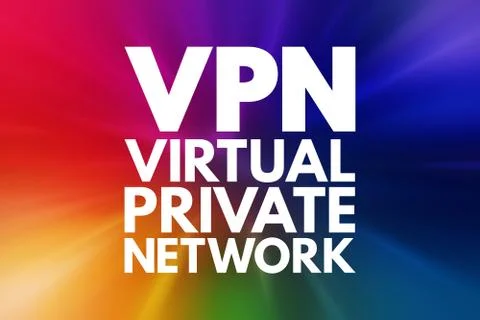 VPN - Virtual Private Network acronym, technology concept background Stock Illustration