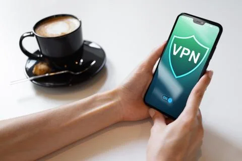 VPN virtual private network, anonymous and secure internet access. Technology Stock Photos