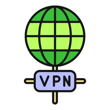 Vpn virtual private network connecting global internet security Stock Illustration