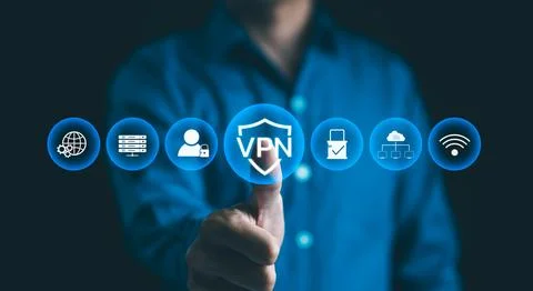 VPN, Virtual private network encryption connection concept. Stock Photos