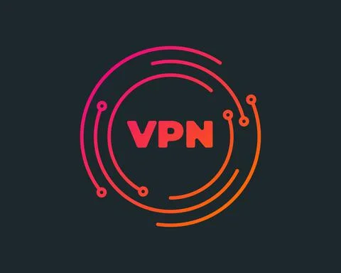 VPN - virtual private network icon. Simple symbol. Outline modern design elem Illustrazione stock
