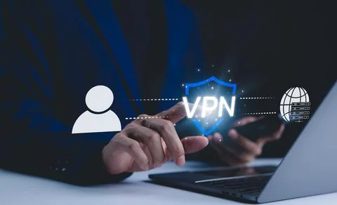 VPN, Virtual Private Network, Internet and network concept. Stock Photos