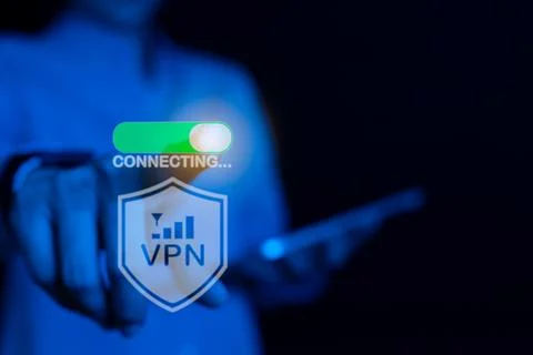 VPN, Virtual Private Network Protocol technology, Businesswoman connecting .. Stock-Fotos
