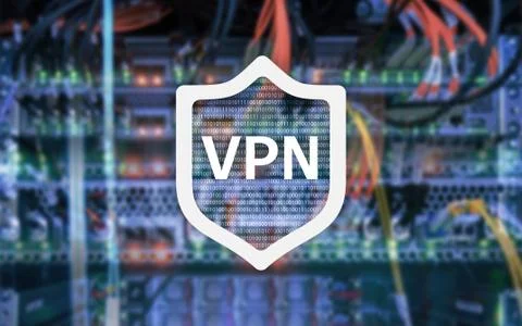 VPN, virtual private network technology, proxy and ssl, cyber security. Illustrazione stock