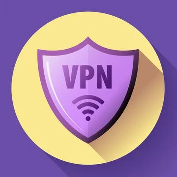 VPN wi fi shield icon vector. Virtual Private Network icon. Internet Security Illustrazione stock