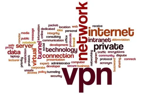 VPN word cloud Stock Illustration