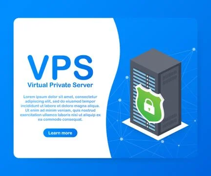 VPS Virtual private server web hosting services infrastructure technology. Ve Stock Illustration