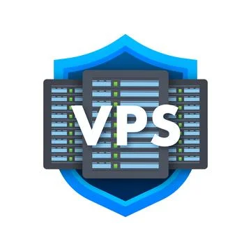 VPS Virtual private server web hosting services infrastructure technology Stock Illustration