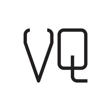 Vq initial letter vector logo icon Stock Illustration