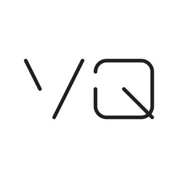 Vq initial letter vector logo icon Ilustração Stock