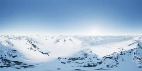 Vr 360 aerial camera moving above antarctic landscape. ready for use in virtual  Video stock 87868255
