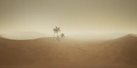 Vr 360 camera moving above desert Stock Footage 139191283