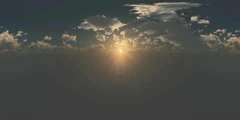 VR 360 degree Panoramic Sky and Clouds. ready for use in 3D environment Stock Footage 94019970