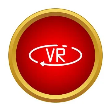 Vr 360 degree virtual reality technology icon Illustrazione stock