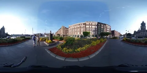 VR 360 Downtown Mexico Stock Footage 97543070