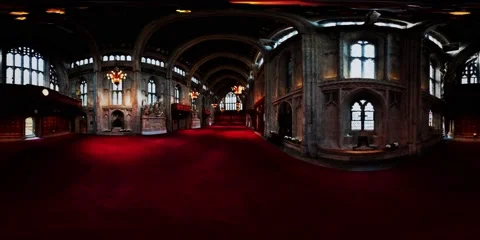 Vr 360 Guildehall Great Hall in London Stock-Footage 214219445