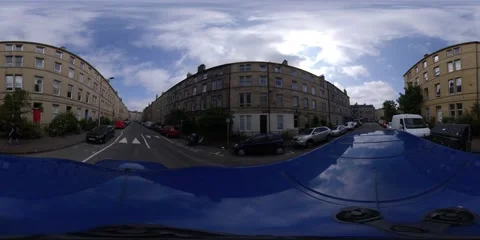 VR 360 hyperlapse of driving in the style of Google Street view. Stock Footage 137410338