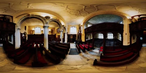 Vr 360 inside the Charterhouse Chapel interior Stock-Footage 240945786