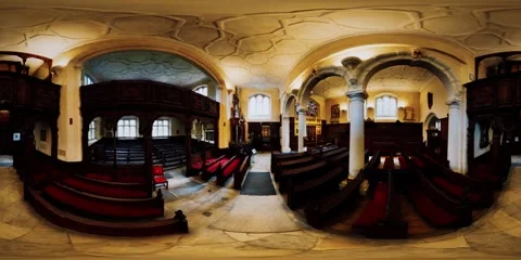 Vr 360 inside the Charterhouse Chapel interior Stock-Footage 241714957