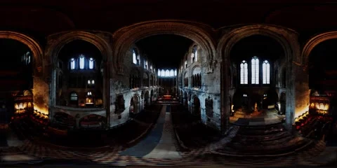 Vr 360 Interior of St. Bartholomew's in Wilmslow Stock Footage 130636999