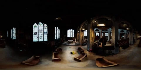 Vr 360 Interoir of All Hallows By The Tower Church Stock Footage 140002384