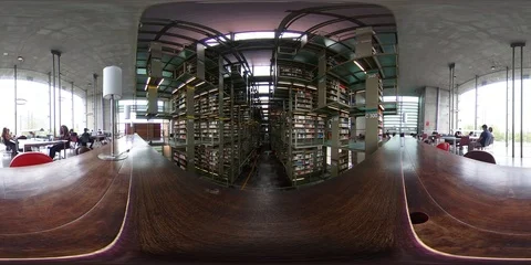 VR 360 Library Stock Footage