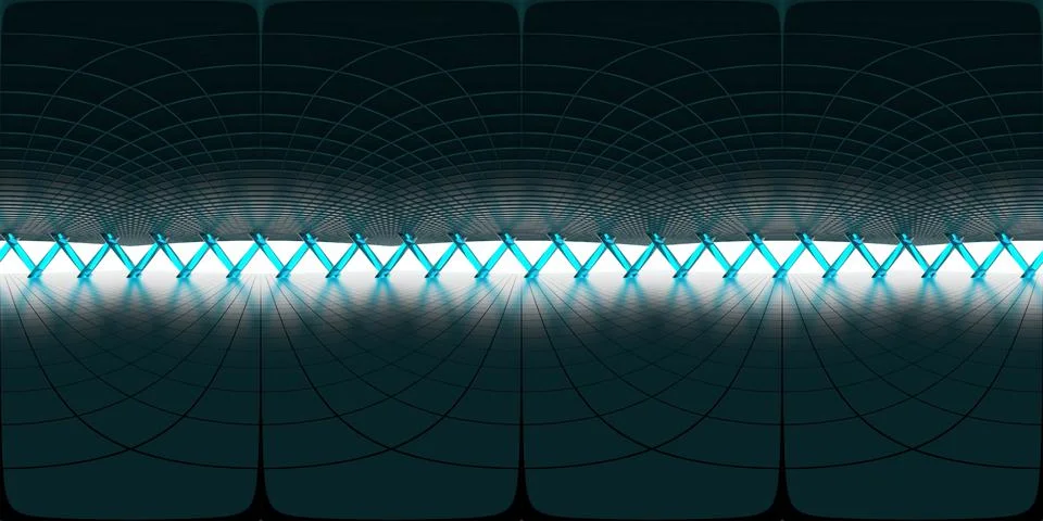 VR 360 studio panorama with reflections Animation 3D hdri Stock-Illustration
