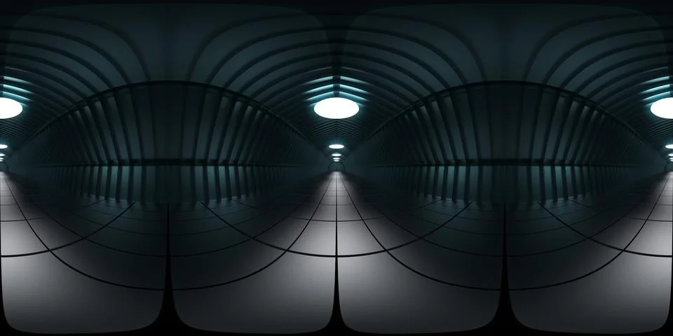 VR 360 studio panorama with reflections Animation 3D hdri Stock-Illustration