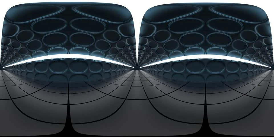 VR 360 studio panorama with reflections Animation 3D hdri 库存插图