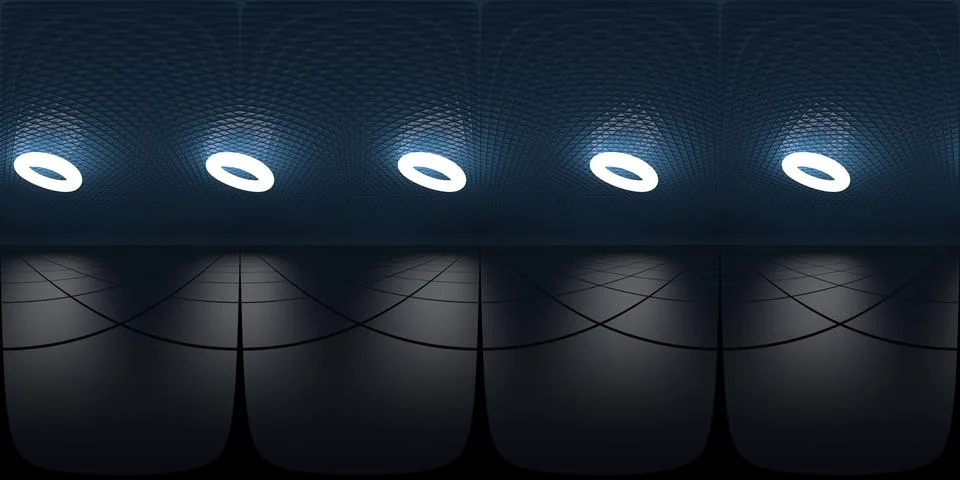 VR 360 studio panorama with reflections Animation 3D hdri Stock-Illustration