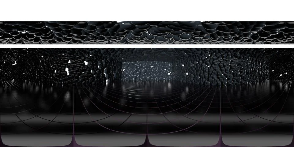 VR 360 studio panorama with reflections Animation 3D hdri Stock-Illustration