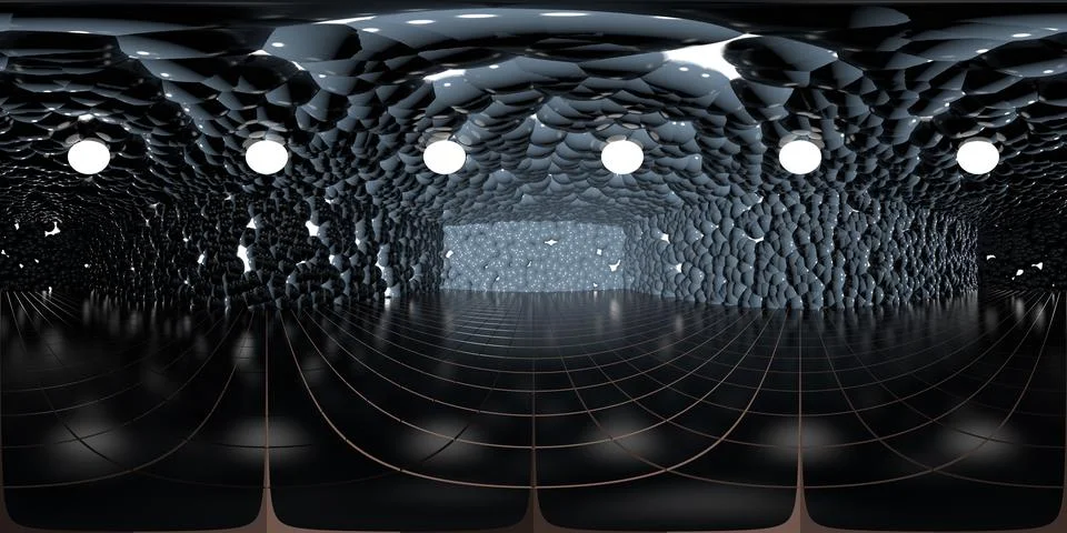 VR 360 studio panorama with reflections Animation 3D hdri Stock-Illustration