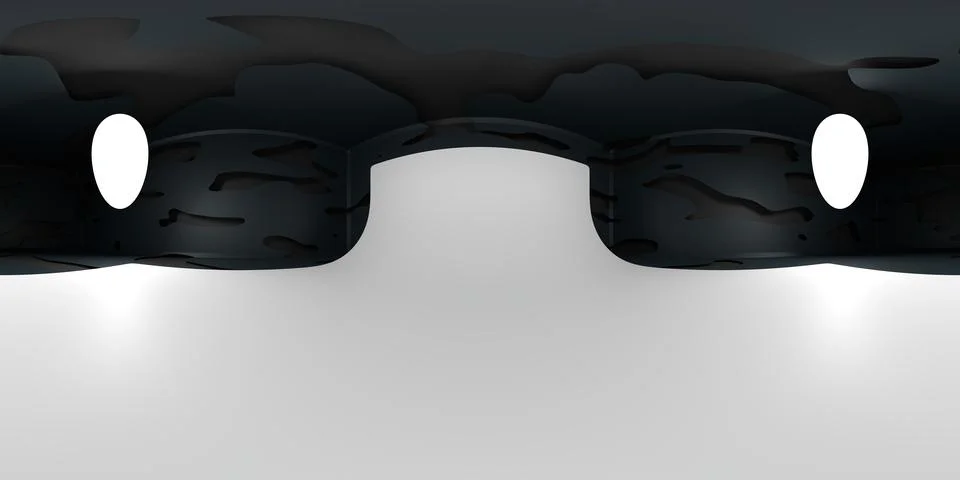 VR 360 studio panorama with reflections. Animation 3D hdri 库存插图