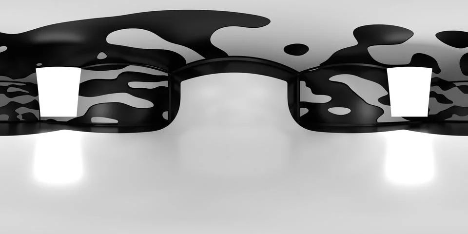 VR 360 studio panorama with reflections. Animation 3D hdri Stock-Illustration