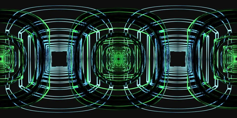 VR 360 studio panorama with reflections. Animation 3D hdri 库存插图